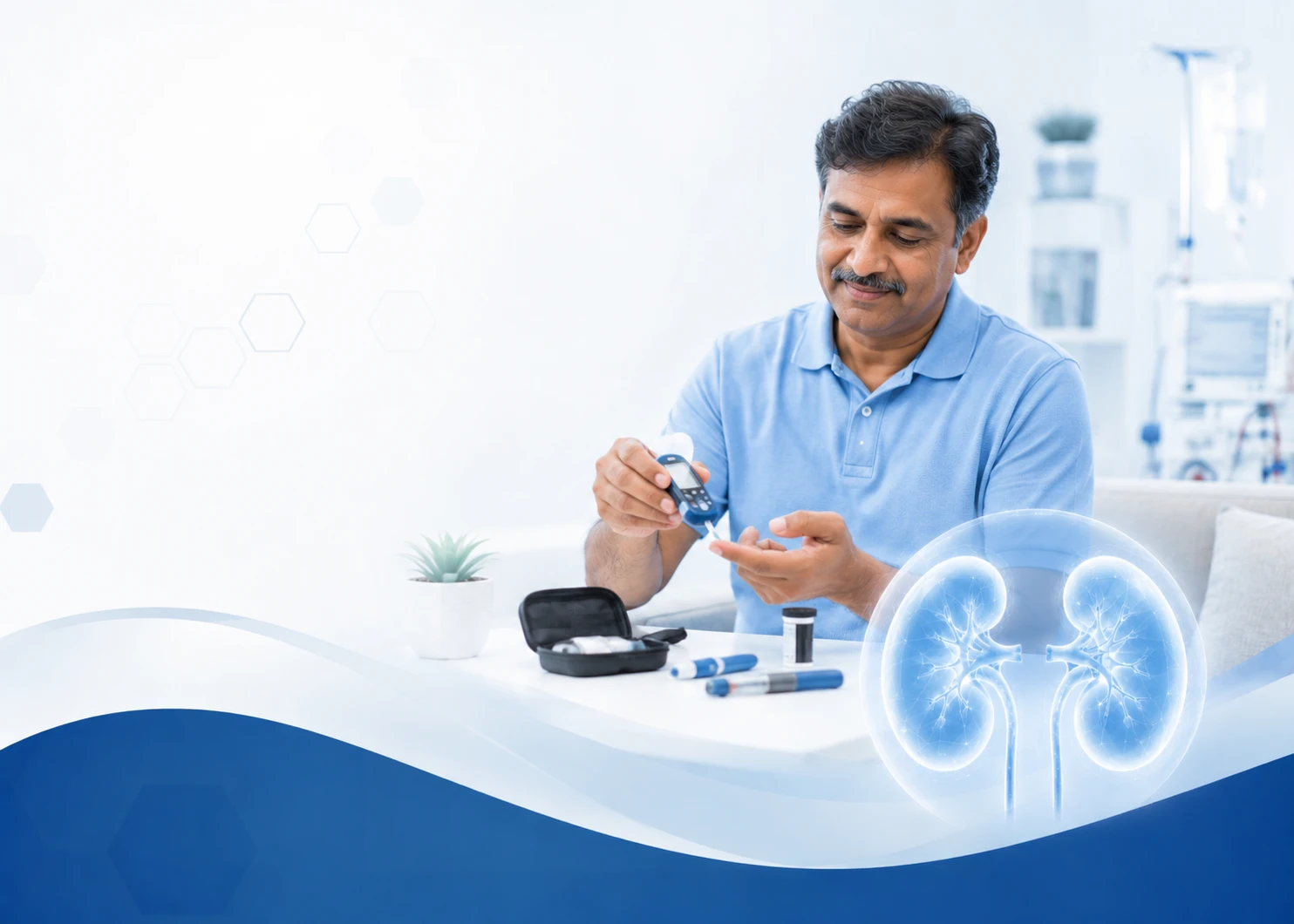 Diabetic kidney disease treatment consultation with nephrologist
